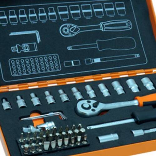 Jogo de soquete sextavado e bits 4 a 13 mm encaixe 1/4