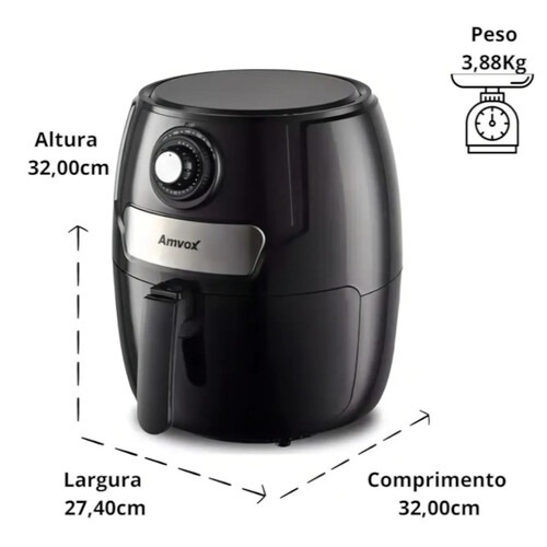 Fritadeira elétrica sem óleo Air Fryer 4,5L 1.400W - ARF 1245 110V Fritadeira elétrica sem óleo Air Fryer 4,5L 1.400W - ARF 1245 110V