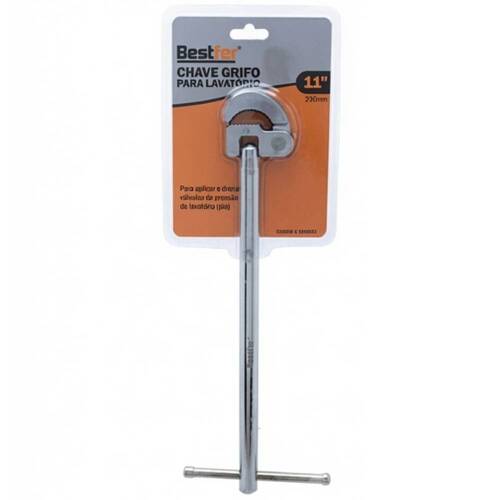 Chave grifo em a�o carbono para lavat�rio 11