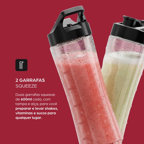 Liquidificador port�til 300W com 2 copos squeeze - WBG600  110V