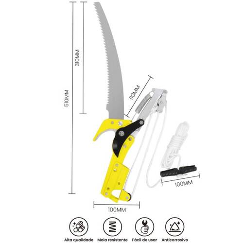 Serrote podador para galhos altos sem cabo - BOM-7650 Serrote podador para galhos altos sem cabo - BOM-7650