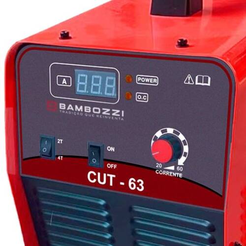 Máquina de corte plasma 60A com tocha monofásica - CUT 63 220V Máquina de corte plasma 60A com tocha monofásica - CUT 63 220V