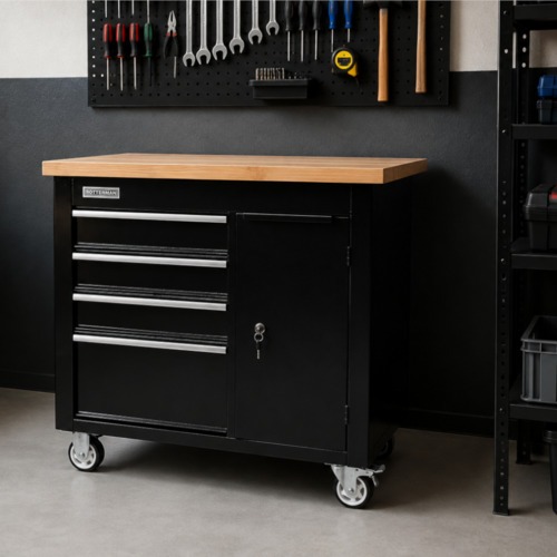 Bancada m�vel com 5 gavetas e porta lateral - RLL-277P