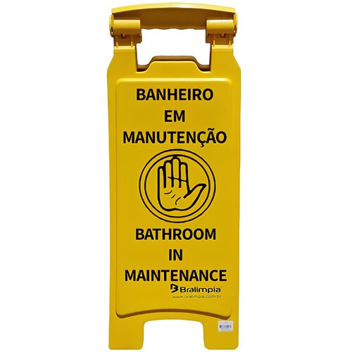 Cavalete de sinalização banheiro fora de uso 6 peças - MVPL2002 Cavalete de sinalização banheiro fora de uso 6 peças - MVPL2002
