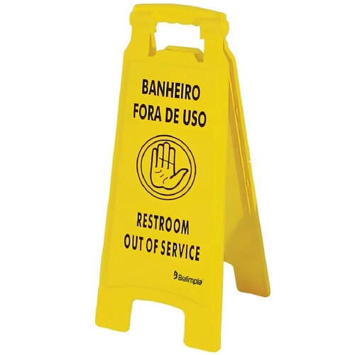 Cavalete de sinalização banheiro fora de uso 6 peças - MVPL2002 Cavalete de sinalização banheiro fora de uso 6 peças - MVPL2002