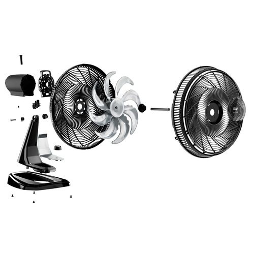 Ventilador de mesa e parede 50 cm 8 pás 3 velocidades - WV01PR 110V Ventilador de mesa e parede 50 cm 8 pás 3 velocidades - WV01PR 110V