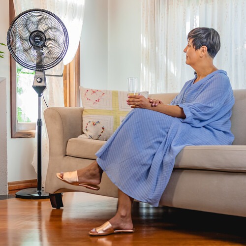 Ventilador de coluna 50 cm oscilante 8 pás com 3 velocidades Flow Turbo - WV02PR 110V Ventilador de coluna 50 cm oscilante 8 pás com 3 velocidades Flow Turbo - WV02PR 110V