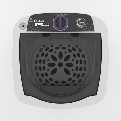 Centrífuga de roupas 15 kg com timer compacta branca 110V
