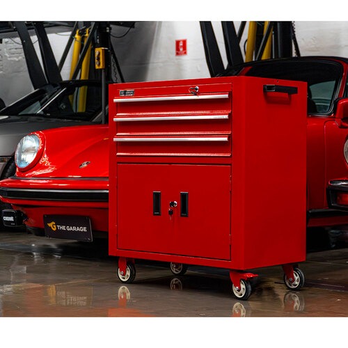 Carrinho para ferramentas com 3 gavetas e 2 portas - RLL-316 Carrinho para ferramentas com 3 gavetas e 2 portas - RLL-316