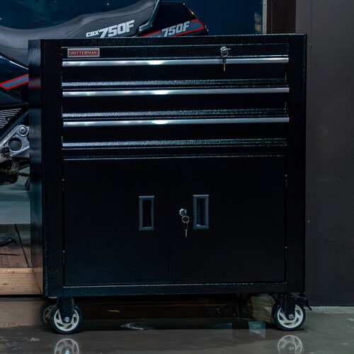 Carrinho para ferramentas com 3 gavetas e 2 portas - RLL-316