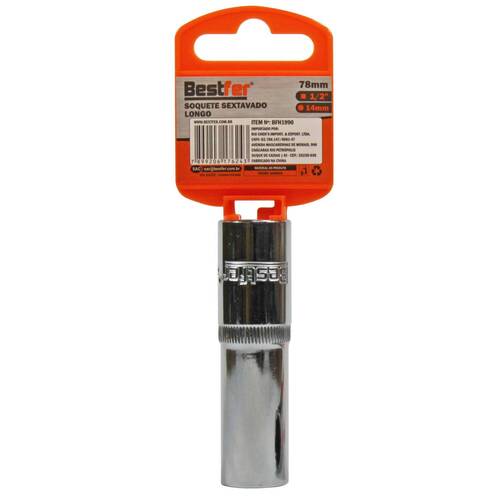 Soquete sextavado longo 14 mm com encaixe 1/2 Soquete sextavado longo 14 mm com encaixe 1/2