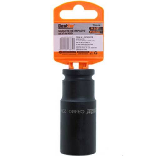Soquete sextavado de impacto longo 23 mm encaixe 1/2 Soquete sextavado de impacto longo 23 mm encaixe 1/2