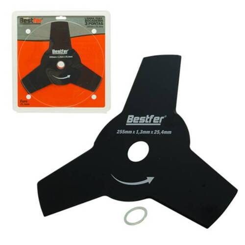 Lâmina para roçadeira 3 pontas 255 x 1,3 x 25,4 mm - BFH3733 Lâmina para roçadeira 3 pontas 255 x 1,3 x 25,4 mm - BFH3733