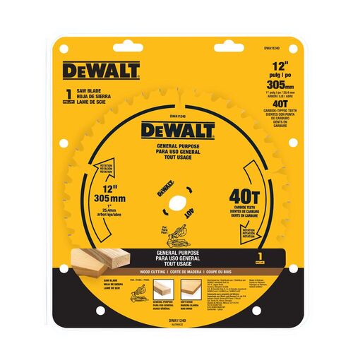 Disco de serra para madeira 305 x 25 mm 40 dentes - DWA11240 Disco de serra para madeira 305 x 25 mm 40 dentes - DWA11240