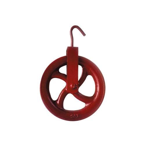 Roldana metlica com gancho 8 cm