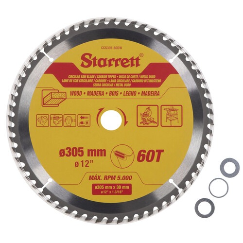 Disco de serra para madeira 305 x 30 mm 60 dentes - CCS305-60DW