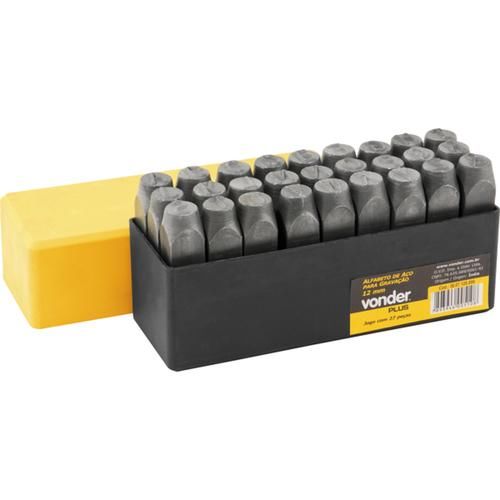 Jogo de alfabeto em a�o de 5 mm para grava��o