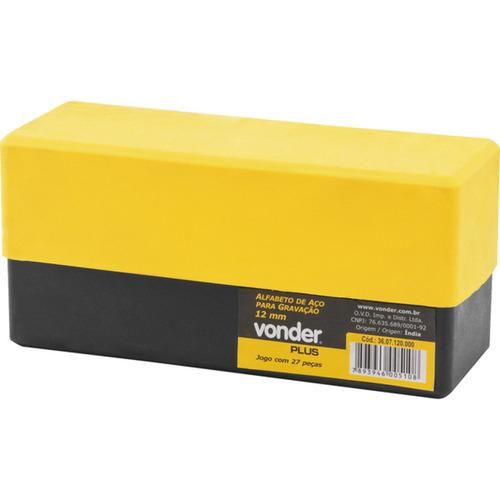 Jogo de alfabeto em a�o de 5 mm para grava��o