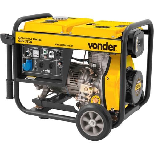 Gerador de energia 5,5 kva a diesel potência de 10 hp monofásico 4 tempos - GDV5500 110V/220V Gerador de energia 5,5 kva a diesel potência de 10 hp monofásico 4 tempos - GDV5500 110V/220V
