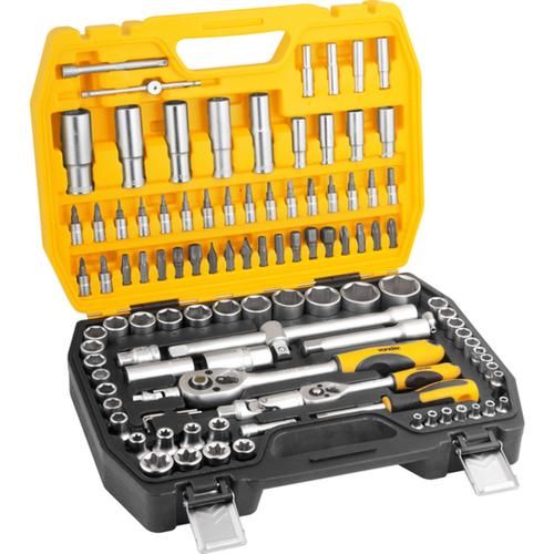 Jogo de soquetes e ponteiras encaixe de 1/4