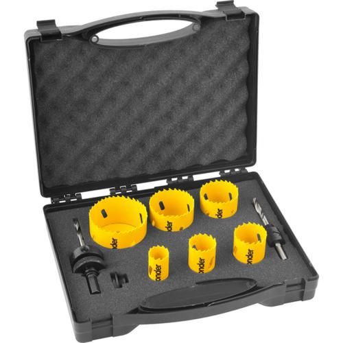 Jogo de serras copo bimetal em aço rápido com 9 peças - SCV 300 Jogo de serras copo bimetal em aço rápido com 9 peças - SCV 300