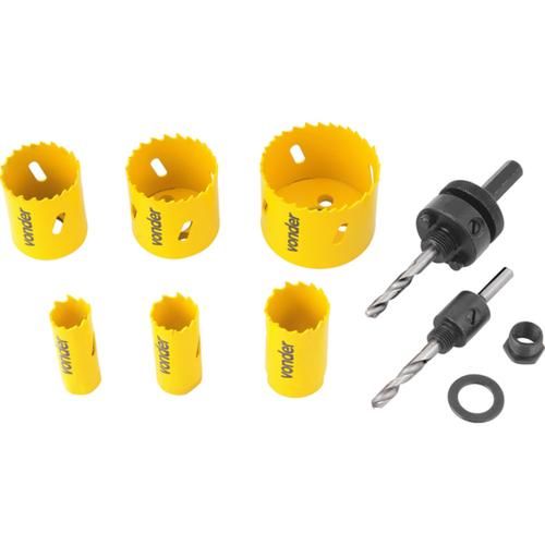 Jogo de serras copo bimetal em aço rápido com 9 peças - SCV 300 Jogo de serras copo bimetal em aço rápido com 9 peças - SCV 300