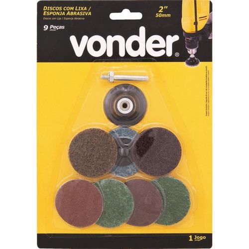 Jogo de discos de lixa com esponja abrasiva 50 mm 
