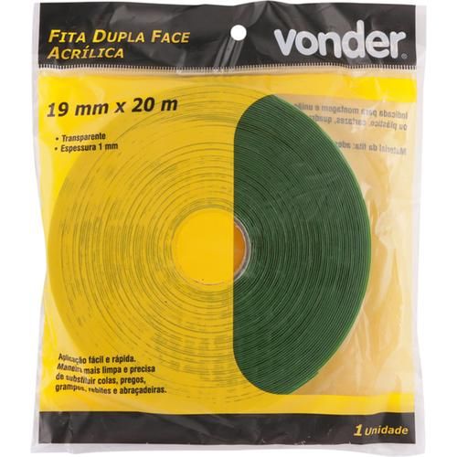 Fita dupla face acrlica 19 mm x 20 m