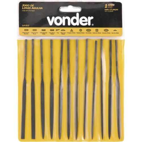 Jogo de limas agulha sem cabo com 12 peas