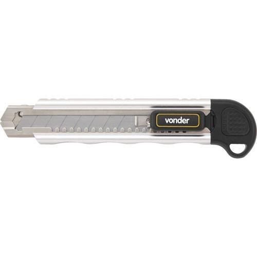 Estilete largo em alumínio 18 mm com 5 lâminas - ES918 Estilete largo em alumínio 18 mm com 5 lâminas - ES918