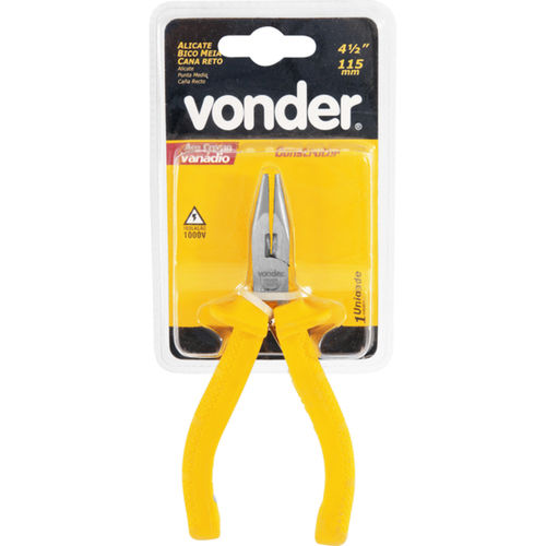 Alicate bico meia-cana reto 4.1/2