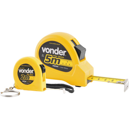 Trena em fita de a�o 19 mm x 5 m com trena chaveiro 2 m - TCV 2005