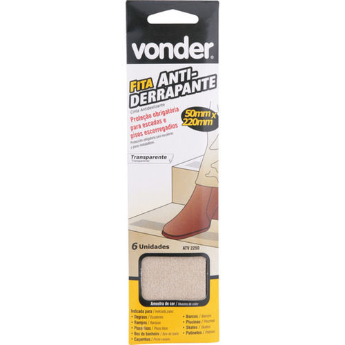 Fita adesiva antiderrapante com 6 peas transparente