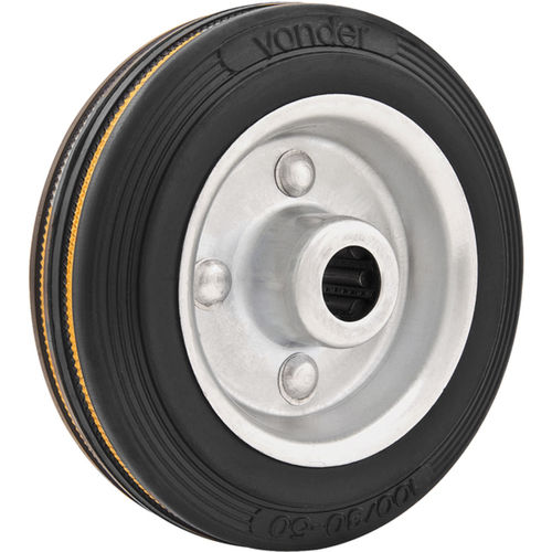 Roda de borracha preta 3