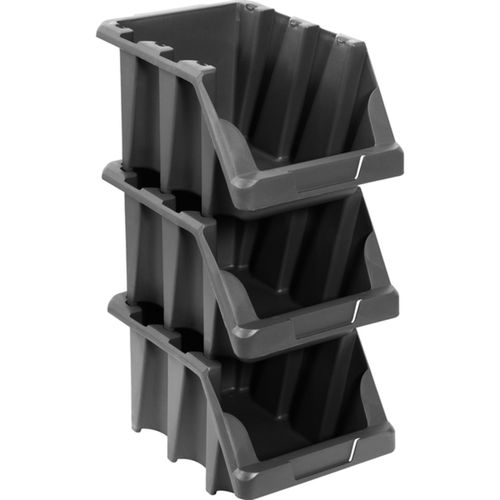 Gaveta pl�stica para estante n� 7 preta modelo pr�tico