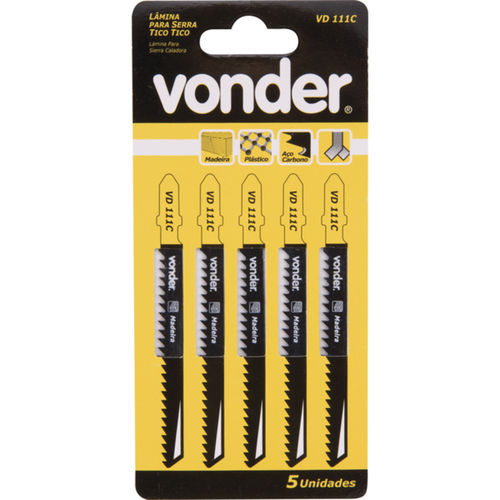 Jogo de lminas para serra tico tico 100 mm 8 dentes com 5 peas - VD 111C 