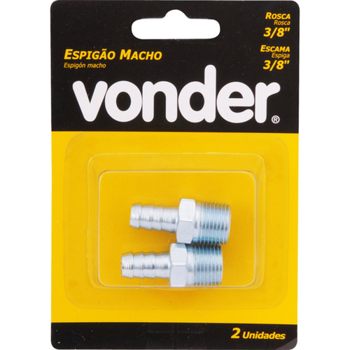 Espigão macho rosca de 3/8 Espigão macho rosca de 3/8