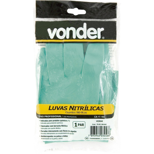 Luva nitrlica com forro P,