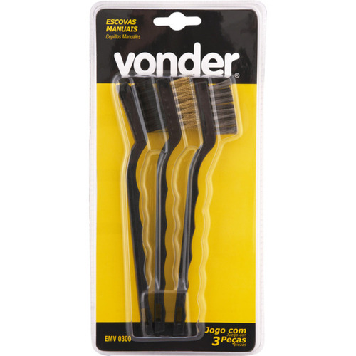 Jogo de escovas manuais com 3 pe�as