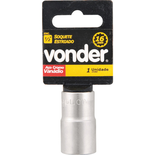 Soquete estriado 16 mm encaixe 1/2