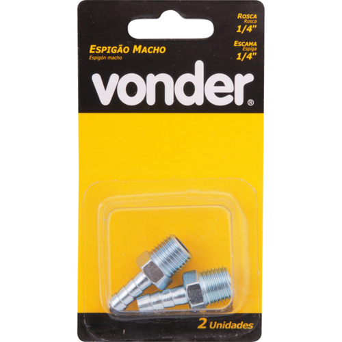 Espigão macho rosca de 1/4 Espigão macho rosca de 1/4