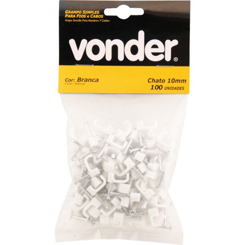 Grampo plstico chato para fios 10 mm