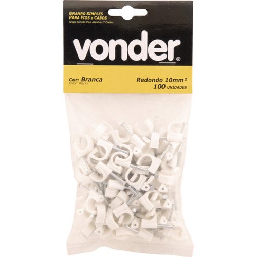 Grampo plstico redondo para fios 10 mm