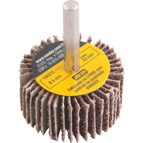 Roda de lixa 40 x 20 mm com haste gr�o 36 
