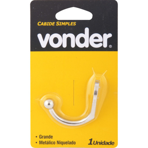 Cabide simples grande em metálico niquelado Cabide simples grande em metálico niquelado