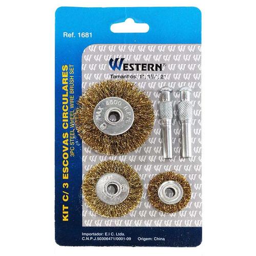 Jogo de escova circular 3 peças - 1681 Jogo de escova circular 3 peças - 1681
