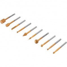 Jogo de fresas escariadoras com 10 peças Jogo de fresas escariadoras com 10 peças