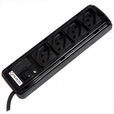Filtro de linha 4 tomadas 1,1 metro 10A preto