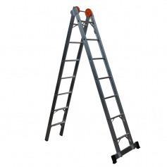Escada de alum�nio extens�vel 2,12 x 3,18 m 2 x 7 degraus 3 em 1