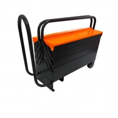 Caixa para ferramentas sanfonada 7 gavetas com puxador retrtil e rodas